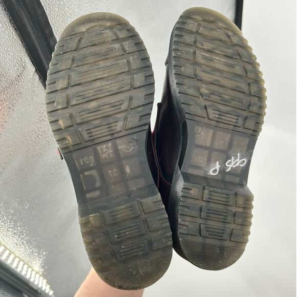 Women's 6.5 Electric Karma Scotty Dark Cherry Red /‎ Brown Chunky Buckle Oxfords - Picture 7 of 10